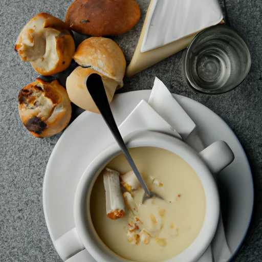 Juustofondue uunissa Camembert-juustosta