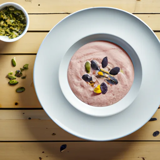Kookos-Chia-Mustaherukka-Mansikkapuuro