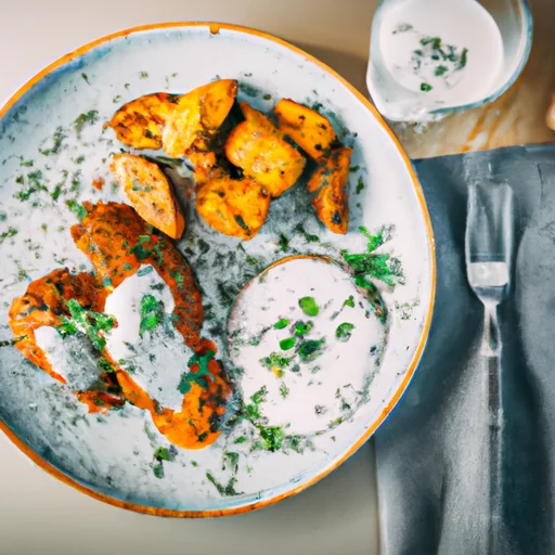 Grillattu lampaan kare ja bataatti