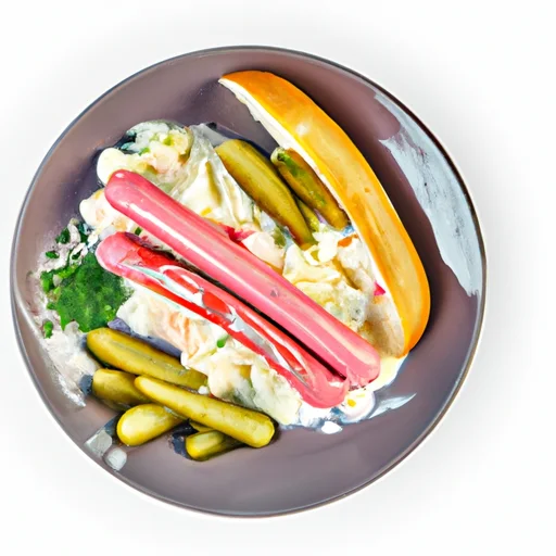 Mausteinen Hot Dog ja Raikas Salaatti