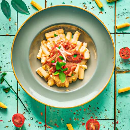 Punainen lohikastike tumma pasta