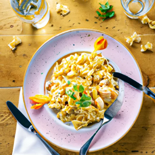 Kermainen Pasta Pinaattikastikkeella